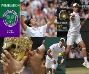 Puzle Novak Djokovic campeão de Wimbledon 2011