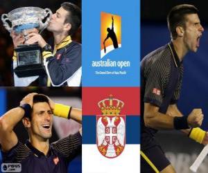 Puzle Novak Djokovic Campeão do Aberto da Austrália 2013