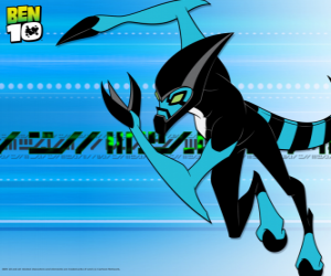 Puzle O alien XLR8 é a primeira transformação de Ben 10 com o Omnitrix