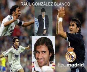 Puzle O atacante Raul Gonzalez Blanco Real Madrid CF, entre 1994 e 2010
