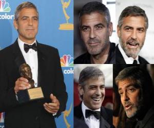 Puzle O ator George Clooney filme e televisão, ganhando um Oscar e ao Globo de Ouro