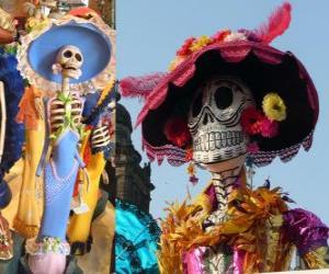 Puzle O crânio Catrina, uma das mais populares do Dia dos Mortos no México