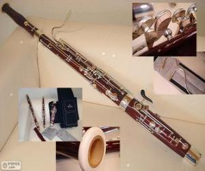 Puzle O fagote instrumento musical da família dos sopros
