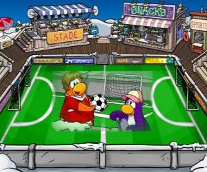 Puzle O jogo de futebol do Club Penguin