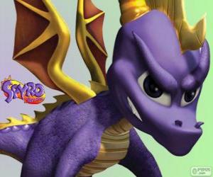Puzle O jovem dragão Spyro, protagonista dos jogos de vídeo Spyro the Dragon