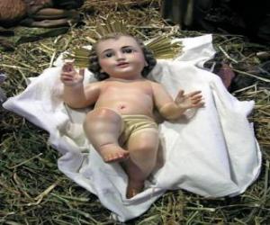 Puzle O Menino Jesus na manjedoura