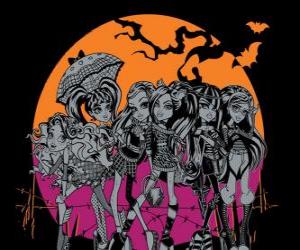 Puzle O Monster High na noite de Halloween
