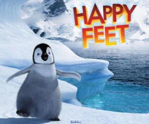 Puzle O pequeno pingüim imperador, protagonista de Happy Feet