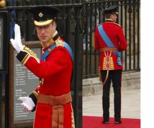 Puzle O príncipe William, com o uniforme de coronel do irlandês Horse Guards