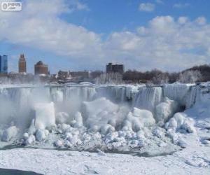 Puzle O vórtice polar congelada nas Cataratas do Niágara