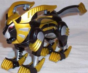 Puzle O Zord Leão, Power Ranger Amarelo. Ninja Power Rangers