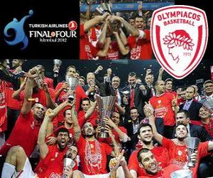 Puzle Olympiacos Piraeus, campeão da Euroliga de basquetebol 2012