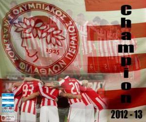 Puzle Olympiacos Piraeus, campeão Super Liga 2012-2013