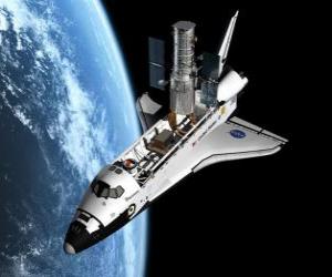 Puzle Ônibus espacial ou vaivém espacial no espaço - Space shuttle