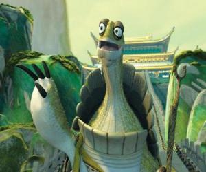 Puzle Oogway guerreiro antigo líder espiritual se tem dedicado sua vida a proteger as crianças e os seres vulneráveis.