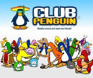 Puzle Os pinguins engraçados do Club Penguin