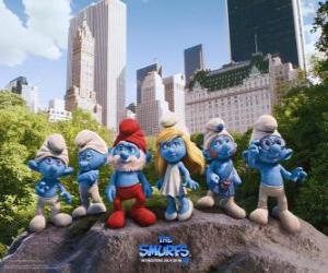 Puzle Os Smurfs no Parque Central de Nova Lorque - Os Smurfs, filme -