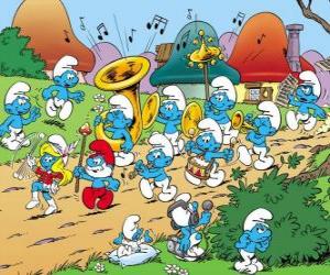 Puzle Os Smurfs são uma banda