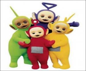 Puzle Os Teletubbies: Laa-Laa, Tinky Winky, Po e Dipsy