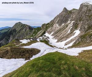 Puzle Paisagem alta da montanha