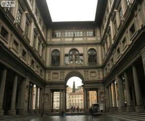 Puzle Palácio da Galeria Uffizi, Florença, Itália