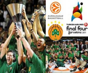 Puzle Panathinaikos,  PAO, campeão da Euroliga de Basquete 2011