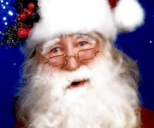 Puzle Papai Noel com o seu chapéu e barba