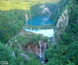 Puzle Parque Nacional dos Lagos Plitvice, Croácia