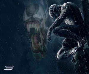 Puzle Partes Spiderman Venom com muitas das suas competências e habilidades