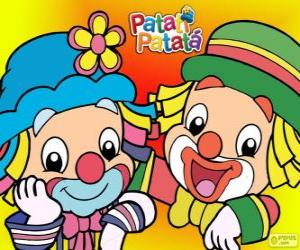 Puzle Patati e Patatá, os dois palhaços são grandes amigos