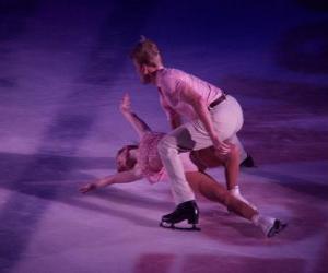 Puzle Patinadores em uma pista de patinação