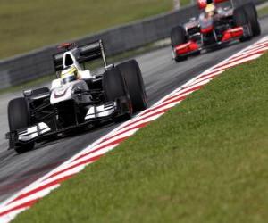 Puzle Pedro de la Rosa - BMW Sauber - Sepang 2010