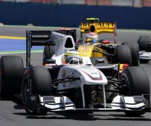 Puzle Pedro de la Rosa - Sauber - Valência 2010