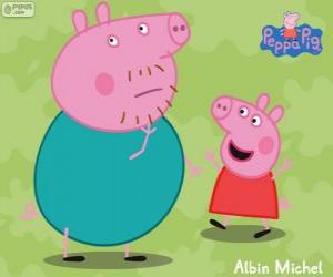 Puzle Peppa Pig com seu pai