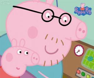 Puzle Peppa Pig e o pai dela