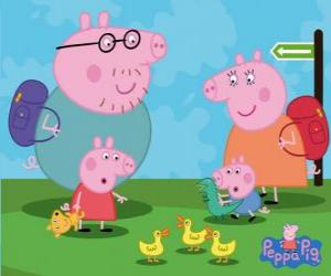 Puzle Peppa Pig e sua família