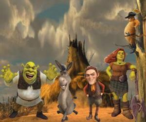 Puzle Personagens, no mais recente filme Shrek para Sempre