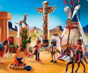 Puzle Playmobil indiano camp