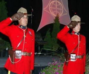 Puzle Policial da Real Polícia Montada do Canadá ou Royal Canadian Mounted Police