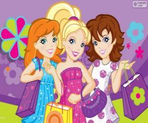 Puzle Polly Pocket compras com suas amigas