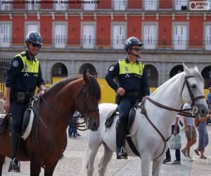 Puzle Polícia Municipal a cavalo, Madrid