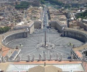 Puzle Praça de São Pedro, no Vaticano, a Santa Sé.