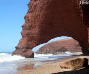 Puzle Praia Legzira, Marrocos