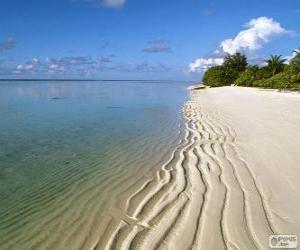 Puzle Praia nas Maldivas