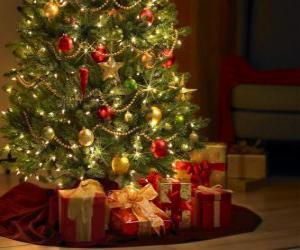 Puzle Presentes debaixo da árvore de Natal