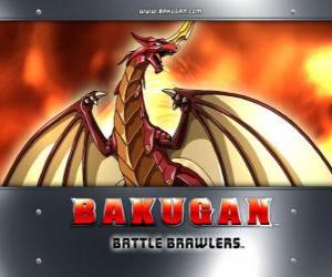 Puzle Pyrus Drago é o guardião Bakugan de Dan