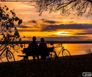 Puzle Pôr do sol em casal