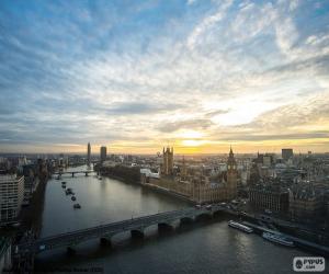 Puzle Pôr do sol em Londres