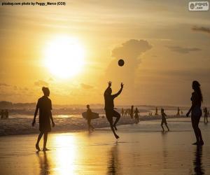 Puzle Pôr do sol na praia