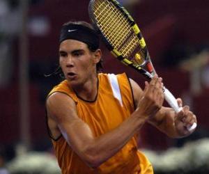 Puzle Rafa Nadal pronto para um golpe